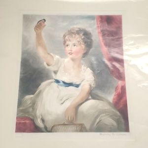 Sydney Ernest Wilson 1919 Copyright Child in White Dress Engraving , Signed.